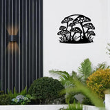 10 x Brand New Metal Mushroom Wall Decoration Mushroom Wall Art Hanging Mushroom Decoration for Indoor Outdoor Kitchen Dining Room Living Room Bedroom Dorm Patio Garden Farmhouse Decor, Black, 43 x 33 CM - RRP €168.6