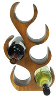 1 x RAW Customer Returns Namesakes Solid Wood Wine Rack by Namesakes Tree Sculpture Novelty 6 Bottle Rack Hand Carved from a Single Piece of Wood - Dark - RRP €46.13