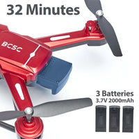 1 x RAW Customer Returns Baichun bc5c drone with camera adjustable 1080P with optical flow positioning drone for beginners and children, drones with brushless motor, FPV RC drone quadcopter with 3 batteries 32 minutes - RRP €89.99