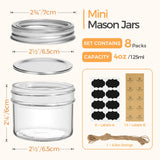 1 x RAW Customer Returns ComSaf 125ml preserving jars with screw lid and sticker jam jars 8-pack, small preserving jars with lids for spices, jelly, jam, yoghurt jars, meal prep jars mason jar with lid - RRP €21.99