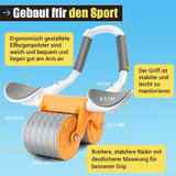 1 x RAW Customer Returns Automatic Rebound Abdominal Roller, New Wheels Roller Domestic Abdominal Trainer, Abdominal Roller for Abdominal Muscle Training, Abdominal Roller for Abdominal Muscle Training with Stable Double Wheels Orange  - RRP €30.85