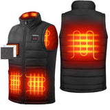 1 x RAW Customer Returns KEMIMOTO Heated Vest Men with 9600mAh Battery, Heated Vest with Ear Heating, 5 Heating Zones and 3 Adjustable Heat Levels, USB Electric Heating Vest for Hiking, Fishing, Motorcycle, Outdoor - RRP €34.99