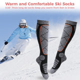 2 x Brand New YHomU Ski Gloves for Women, Super Warm Waterproof Gloves and Ski Socks Set, Non-Slip Touch Screen Winter Gloves Thick Thermal Socks for Skiing, Cycling, Hiking - RRP €72.0