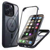 1 x RAW Customer Returns Holidi iPhone 15 Pro Max Case, iPhone 15 Pro Max 360 Degree Case Magsafe, Front and Back Case, 360 Degree Magnetic, Cell Phone Case Protective Case with Built-in 9H Tempered Glass Screen Protector. Black - RRP €19.13