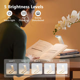 4 x Brand New Sunniu 2 Pack USB Portable Reading Lights for Reading in Bed 3 Colors 5 Brightness Reading Lamp Clamp Light Clip on Book Reading Light for Book Lovers, Children White  - RRP €72.56