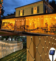 1 x RAW Customer Returns 200 LEDs Net Lights, 3M x 2M Fairy Lights Net Light, 8 Modes Auto ON OFF Waterproof Mesh Curtain Lights, Christmas Tree Fairy Lights for Christmas Party Garden Indoor Outdoor Decorations, Warm White - RRP €18.44