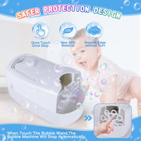 4 x Brand New Soap bubble machine children s professional soap bubble machine, portable bubble machine for children s parties, weddings, 15000 air bubbles machine with 8 bubble stick plug-in - RRP €68.56