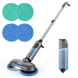 1 x RAW Customer Returns iDOO Cordless Electric Mop Floor Wiper, Battery Mop Electric Polishing Machine with Spray Function, 350ml Water Tank, LED Lighting, Double Rotation Mop Wipe Without Effort, Gray - RRP €169.99