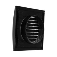 1 x RAW Customer Returns Vent Systems 125mm - 190x190mm anthracite hood ventilation with built-in pest protection grille, robust air vent cover - RRP €16.98