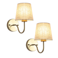 1 x RAW Customer Returns MRHYSWD Set of 2 Vintage Modern Interior Wall Lights, Bathroom Mirror Wall Light, Gold Interior Wall Lamp Bedroom Bathroom Bedside Wall Light, E27 Wall Light Bulb Not Included  - RRP €59.99