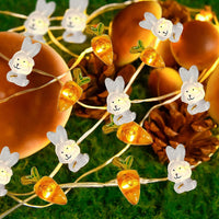 1 x Brand New Easter fairy lights, 2M 20LED micro Easter fairy lights, Easter decoration fairy lights, Easter decoration LED fairy lights, LED bunny carrot fairy lights, Easter bunny carrot fairy lights, A19 - RRP €20.4