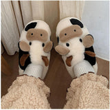 2 x RAW Customer Returns Shoppawhile Slippers Women s Winter Cow Gifts for Women Plush Warm Cuddly Fluffy Cow Slippers Funny Cow Gifts Non-Slip Cozy Cow Slippers 42 43 EU - RRP €36.28