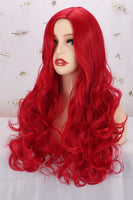 1 x RAW Customer Returns ColorfulPanda Women s Red Long Curly Curly Wig Heat Resistant Synthetic Cosplay Wig for Women Halloween and Party Fancy Dress with 1 Wig Cap Long Red  - RRP €24.04