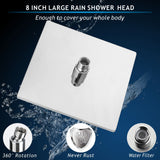 1 x RAW Customer Returns ALL METAL Rain Shower Head, Voolan Thickened High Flow 20cm Rainfall Shower for Water Pressure, Relaxed Shower Experience Even at Low Water Pressure Chrome  - RRP €24.0