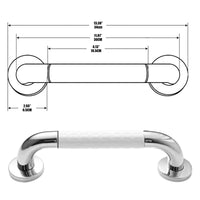 1 x RAW Customer Returns Bathtub grab bar, 30cm white non-slip bathroom grab bar, for bath shower wall grab bar, made of stainless steel nylon safety handles, for seniors - RRP €14.48