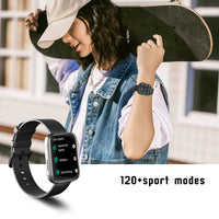 1 x RAW Customer Returns Smartwatch for men and women with telephone function for making and receiving calls, fitness watch tracker with sleep monitor, heart rate monitor, 120 sports modes, sports watch, wristwatch for Android iOS - RRP €39.99