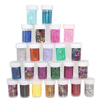 1 x Brand New Xshelley Glitter Shakers for Children Kid s Craft Activities,Arts Crafts Glitter,Card Making,Decorating,24 Assorted Colors - RRP €20.4