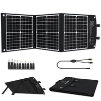 1 x RAW Customer Returns ELECAENTA 60W Foldable Solar Charger Portable ETFE Monocrystalline Solar Panel Type-C PD18W USB QC3.0 DC to Anderson and XT60 for Solar Generators Power Station Outdoor Camping Waterproof - RRP €112.96