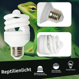 1 x RAW Customer Returns LUCKY HERP UVB lamp terrarium 5W, mini UVA UVB reptile lamp 5.0 30 UVA 5 UVB , bird lamp UVB 150 for reptiles, turtles, parrots, lizards, snakes - RRP €17.14