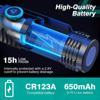 1 x RAW Customer Returns FUIIKE Mini LED Torch Extremely Bright USB C Rechargeable Torch LED 1000 Lumens Waterproof with 4 Modes Tactical Handheld Small Torch for Outdoor Camping Hiking Emergency - RRP €19.82