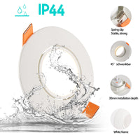 1 x RAW Customer Returns LED Recessed Spotlight Dimmable Flat 5W 230V IP45 Recessed Ceiling Spotlights Ceiling Spotlights 45 Pivoting Warm White Neutral White Cold White Recessed Spotlights for Bathroom Living Room Kitchen CRI 80 Set of 6 - RRP €38.3