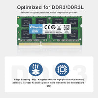 1 x RAW Customer Returns DDR3 DDR3L Laptop Memory RAM 16Go Kit 2x8Go 1600MHz CL11 SO-DIMM Wlizedle PC Memory PC3-12800 PC3L-12800 204-Pin 1.35V 1.5V Non-ECC 2Rx8 Upgrade Notebook Memory Module for Subnotebook, Green - RRP €25.7