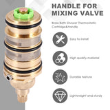 1 x RAW Customer Returns Roundsky brass shower thermostat cartridge and for mixing valve mixer shower rail mixer tap shower mixing valve cartridge - RRP €19.04