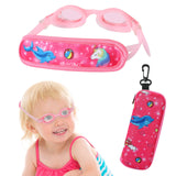 1 x Brand New RUIGAO Swimming Goggles for Kids Ages 2-6 Years, Fabric Strap, No Tangle Easy to Put on, Children Goggles with Case Unicorn Dolphin  - RRP €10.07