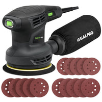 1 x RAW Customer Returns GALAX PRO Round Sander, 280W 6 Variable Speeds 6000-13000 RPM Random Orbit Sanders, 15pcs 125mm Sanding Discs, Dust Collection System, Ideal for DIY - RRP €32.26