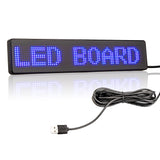 1 x RAW Customer Returns Leadleds 23x5cm LED car sign display board Bluetooth connected smartphone programmable for car window, taxi, shop front blue  - RRP €48.9