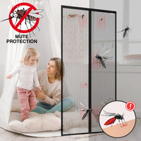 4 x Brand New DESIGN4DOOR Magnetic Mosquito Net 90 x 190 cm for Door Window, Latest Version of Mosquito Curtain with Magnets, Protect Your Family from Mosquitoes, Black - RRP €86.4