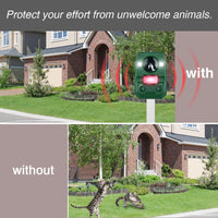 1 x RAW Customer Returns AngLink Ultrasonic Cat Repeller Solar 2 Pack Animal Repeller Marten Repeller with 5 Mode Waterproof IPX44 Dog Repeller Motion Detector Repellent Against Cats Martens Dogs for Garden - RRP €40.33