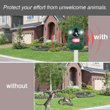 1 x RAW Customer Returns AngLink Ultrasonic Cat Repeller Solar 2 Pack Animal Repeller Marten Repeller with 5 Mode Waterproof IPX44 Dog Repeller Motion Detector Repellent Against Cats Martens Dogs for Garden - RRP €40.33