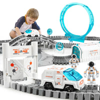 1 x RAW Customer Returns Space Toy, 205 Piece Electric Toy with Space Station, Astronaut Mini Figures, DIY Railway Set with Interchangeable Railway Tracks, Birthday for Children Girls Boys Ages 3  - RRP €40.33