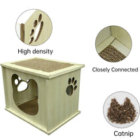 3 x Brand New Diskary Cat Bed, Indoor Cat Kennel, with Replaceable Cat Scratcher and Catnip, Anti-Claw Cat Sofa Protection, Suitable Such as Cats, Puppies, Rabbits, for Playing and Sleeping - RRP €53.97