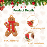 26 x Brand New Gingerbread Man Christmas Tree Decoration, 12 PCS Gingerbread Man Christmas Decoration, Gingerbread Man Christmas Tree Decoration with Lanyard for Christmas Tree Decoration, PVC - RRP €499.2