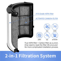 1 x RAW Customer Returns 2-in-1 HEPA Carbon replacement filter compatible with Dyson HP04 TP04 DP04 PH04 HP09 TP09 HP07 TP07 PH03 PH01, H13 Grade True HEPA replacement filter - RRP €40.92