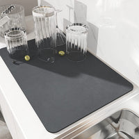 13 x Brand New REESTBOO Dish Drainer Mat, Absorbent Dish Drainer Mat, Coffee Machine Dish Drainer Mat, Non-Slip Dish Drainer Mat, Absorbent Drying Mat for Kitchen, Coffee Machine, Bathroom, Dark Gray 40 x 50cm  - RRP €235.82