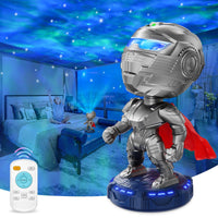 1 x RAW Customer Returns Dienmern Star Projector Galaxy Night Light - Mecha Knight Starry Nebula Ceiling LED Lamp with Timer and Remote, Gift for Kids Adults for Bedroom, Christmas, Birthdays, Valentine s Day  - RRP €30.24