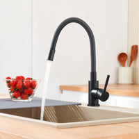 1 x RAW Customer Returns Auralum low-pressure kitchen faucet black, flexible kitchen faucet 3 connections, low-pressure kitchen faucet 360 rotatable, kitchen mixer tap for boiler, sink faucet with high spout - RRP €58.99