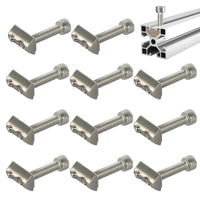 1 x RAW Customer Returns T-slot nuts with ball slot 8, 12 pieces T-slot nut ball M8 photovoltaic aluminum profile, solar module bracket fastening slot screw PV module bracket mounting rail 30mm - RRP €13.1