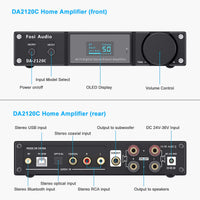 1 x RAW Customer Returns Fosi Audio DA2120C HiFi DAC Amplifier 240W, 2.1CH CS8422 aptX-HD Stereo HiFi Amplifier Bluetooth 5.0, 24Bit 192kHz Class-D 120W x 2 Amplifier for Speakers Subwoofer, incl. Remote Control - RRP €159.99