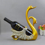 1 x RAW Customer Returns Fantes Swan Wine Holder for Wedding Party Home Decoration Gold Swan  - RRP €33.99