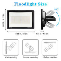 1 x RAW Customer Returns Blivrig LED spotlight outdoor 500W, LED floodlight 50000LM super bright LED headlight floodlight, 6000K cold white outdoor spotlight, IP66 waterproof LED outdoor light floodlight for backyard, garage, hallway, garden - RRP €103.18