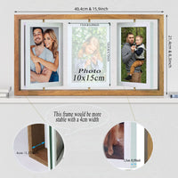 1 x RAW Customer Returns ZEEYUAN picture frame 10x15 rotating photo frame collage 6 photos to display for family, wedding, girls, boys, friends - RRP €24.99