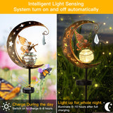 1 x RAW Customer Returns Solar Decorative Garden Lights, Outdoor Solar Garden Lamp with LED Glass Ball Light, Waterproof, Moon Solar Outdoor Decorative Lights for Balcony, Driveway, Lawn, Patio, Courtyard - RRP €21.17