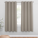 1 x RAW Customer Returns PONY DANCE Living Room Curtains Heat-Insulating Blackout Curtain Eyelet Curtain Set of 2 Curtains Opaque Thermal Curtain with Eyelets, H 175 x W 140 cm, Sand Coloured - RRP €36.95