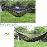 1 x RAW Customer Returns Outdoor Hammock with Mosquito Net and Rain Fly Quick Drying Parachute Nylon Camping Hammock Tents for Camping Backpacking Hiking - RRP €39.3