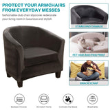 5 x Brand New Mingfuxin Velvet Chair Covers for Tubs, Upgraded 2 in 1 Stretch Armchair Sofa Slipcover with Pillowcase, Non-Slip Club Bucket Chairs Sofa Couch Covers Slipcovers - RRP €150.0