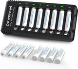 1 x RAW Customer Returns POWEROWL AAA Rechargeable Batteries with Charger, 16 Pieces 1000mAh Ni-MH Rechargeable AAA Batteries with Charger for AA AAAA Rechargeable Batteries USB Fast Charging, Independent Slot  - RRP €31.36